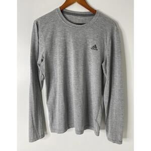 Adidas Men's Long Sleeve Climalite T-Shirt - Size M - Gray